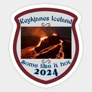 Lava Field REYKJANES ICELAND VOLCANO ERUPTION 2023 2024 ISLAND Sticker